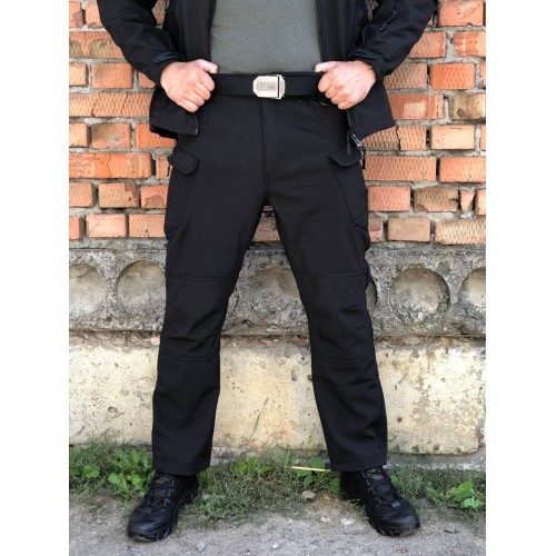 Штани тактичні Soft Shell чорні ESDY