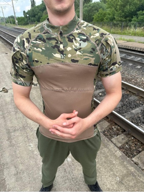 Убакс тактичний бойова сорочка з коротким рукавом ESDY Tactical Frog T-Shirt Multicam