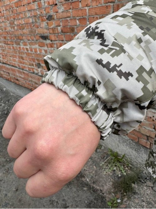 Куртка-трансформер піксель на флісі з хутряною підкладкою