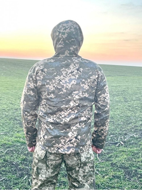 Тактична демісезонна куртка Soft Shell Піксель Тактична демісезонна куртка Soft Shell Піксель