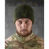 Шапка флісова хакі з гербом