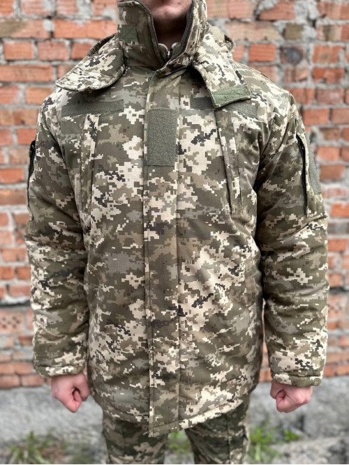 Бушлат зимовий піксель ріпстоп на флісі Бушлат зимовий піксель ріпстоп на флісі