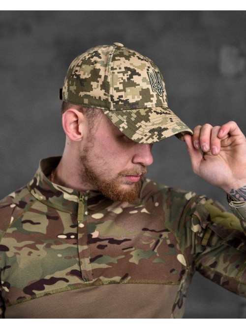 Бейсболка з тризубом піксель ріпстоп Бейсболка з тризубом піксель ріпстоп