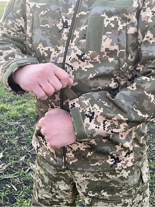 Тактична демісезонна куртка Soft Shell Піксель Тактична демісезонна куртка Soft Shell Піксель