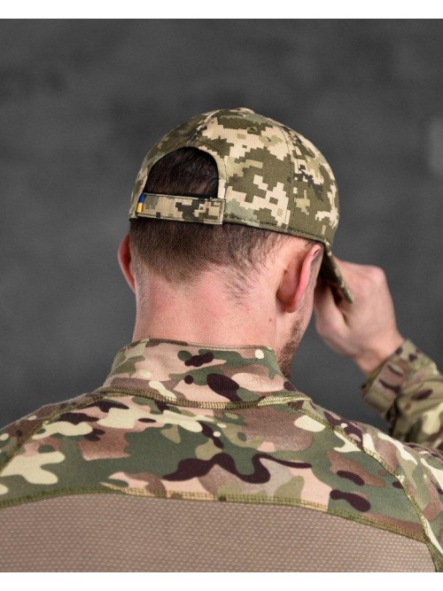 Бейсболка з тризубом піксель ріпстоп Бейсболка з тризубом піксель ріпстоп