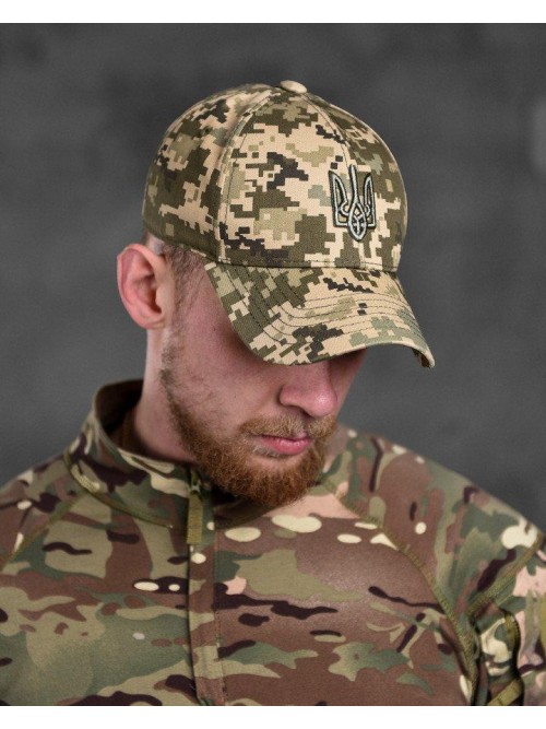 Бейсболка з тризубом піксель ріпстоп