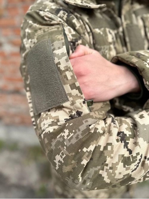 Бушлат зимовий піксель ріпстоп на флісі Бушлат зимовий піксель ріпстоп на флісі