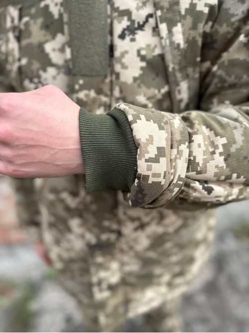Бушлат зимовий піксель ріпстоп на флісі Бушлат зимовий піксель ріпстоп на флісі