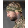 Шапка флісова піксель з вставкою Soft-Shell та липукою під шеврон