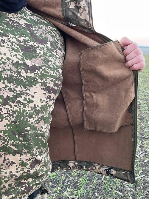 Тактична демісезонна куртка Soft Shell Піксель Тактична демісезонна куртка Soft Shell Піксель