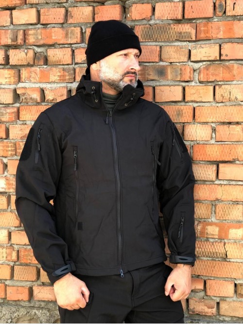 Куртка тактична Soft Shell чорна ESDY Куртка тактична Soft Shell чорна ESDY